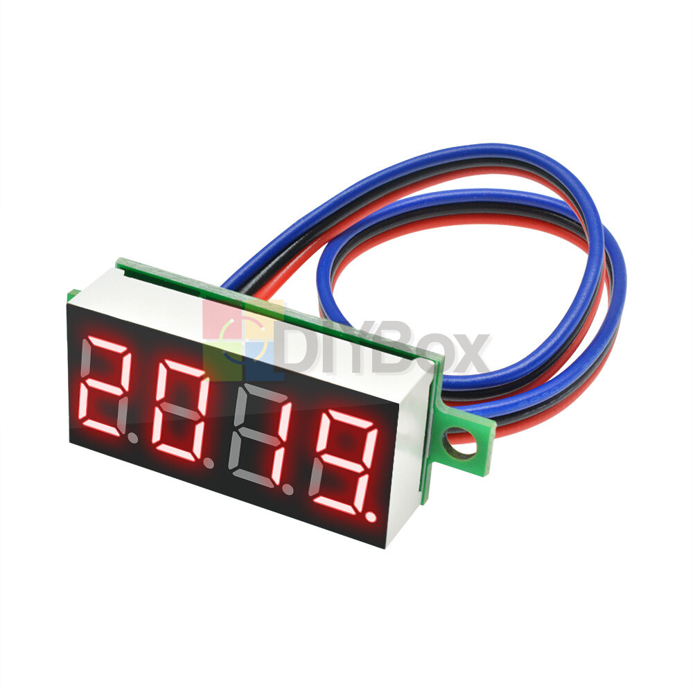 DC 0-100V 0.36 " 4-Digit Digital Voltmeter LED Voltage Tester Panel Meter 3-Wire
