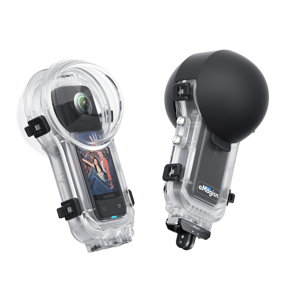 Quick Release Mount Invisible Diving Shell For Insta360 X5 60M Waterproof Case