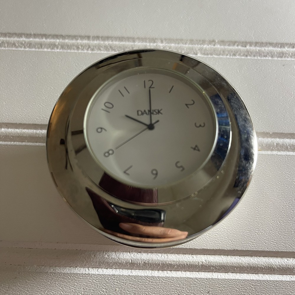 Dansk Nickle Plated Clock 723010