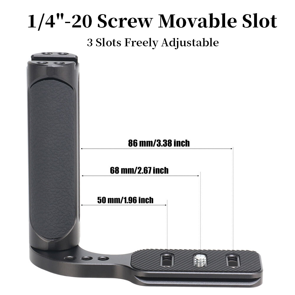 Aluminium l L-Shaped Bracket Holder with Handle Grip for DSLR Mirrorless Camera