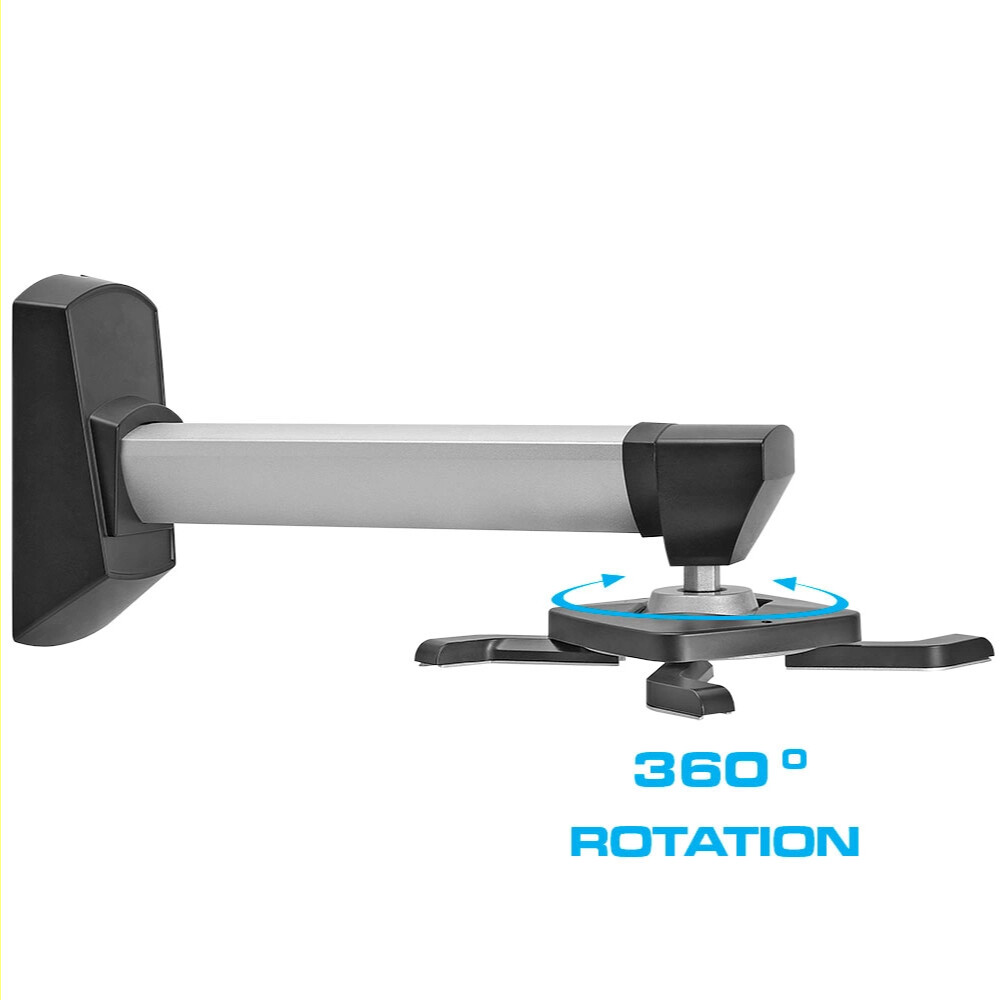 Short Throw Projector Wall Mount Bracket Tilt & 360º Swivel Extendable Max 22lbs
