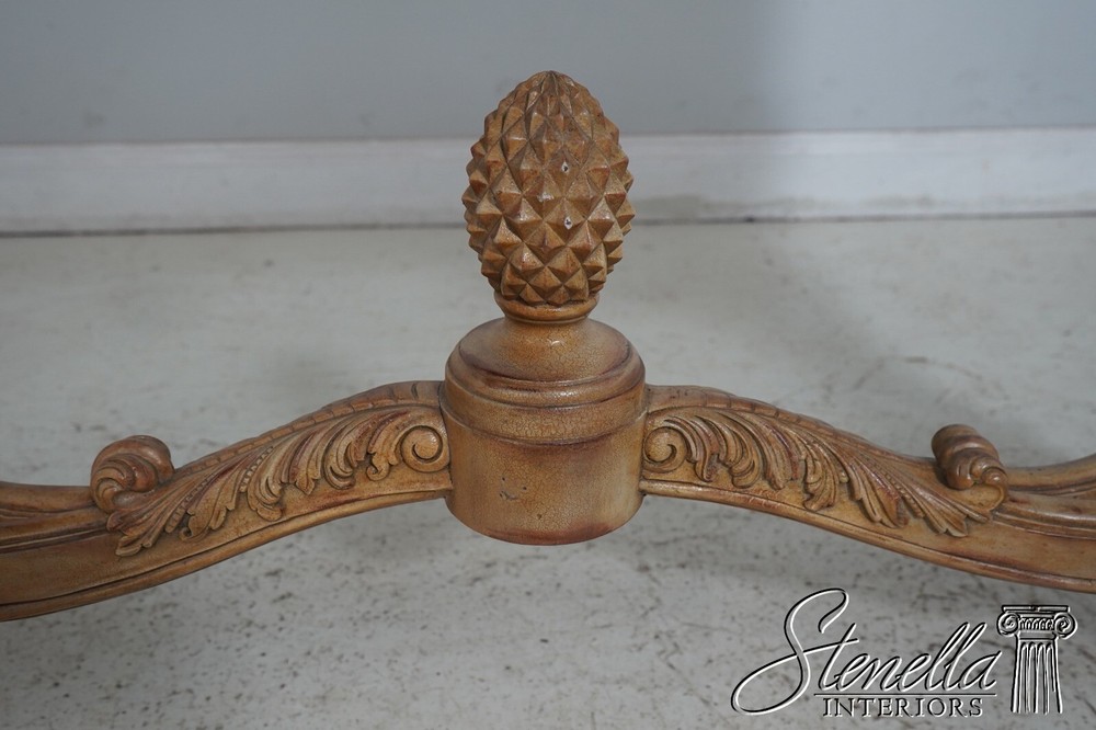L63140EC: MAITLAND SMITH Highly Carved Marble Top Console Table