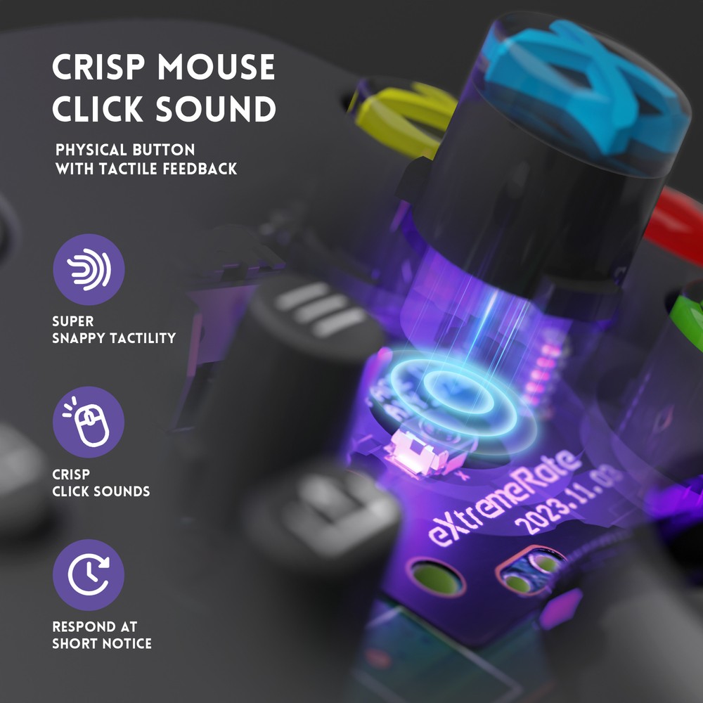 Custom A B X Y Keys Mouse Clicky Kit for Xbox Series X|S Controller Model 1914