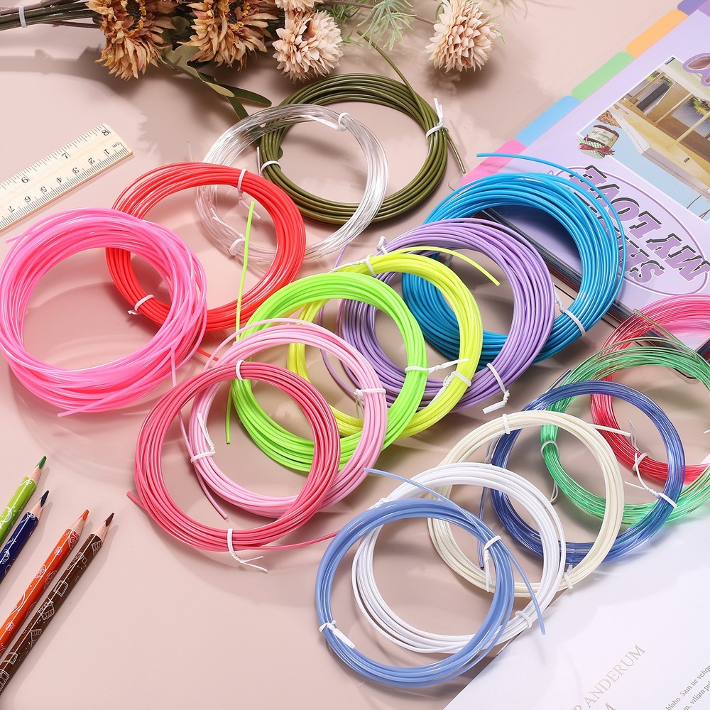 1.75mm ABS 3D Pen Printer Filament Refill, 2 pcs Total 65.6Ft, White