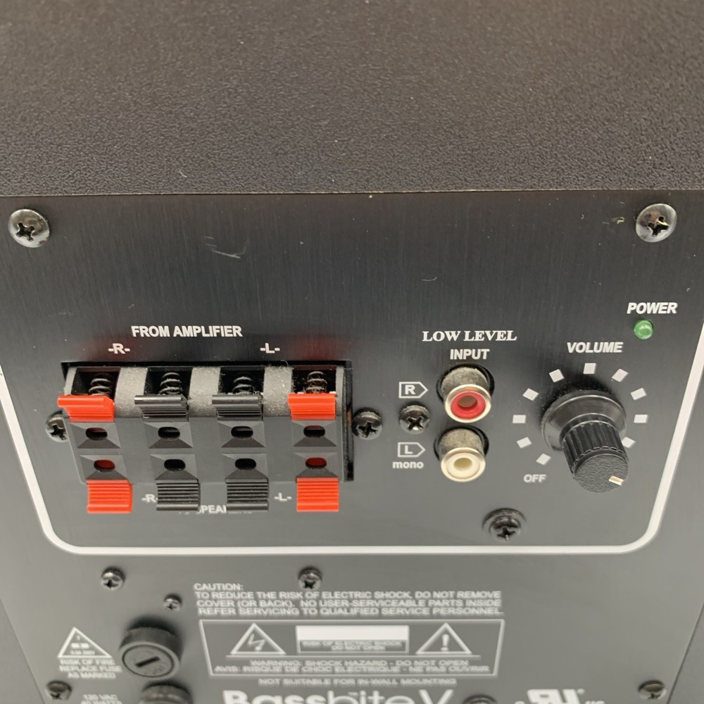 KLH Audio Systems BassBite V Powered Floor Subwoofer Black - Fully Tested