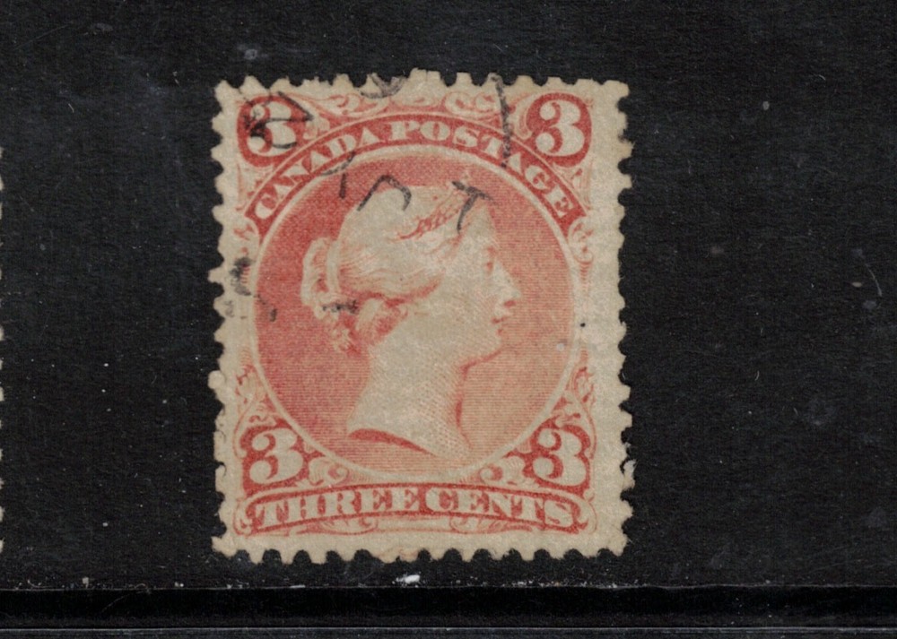 Canada #33 Very Fine Used With Light Town Cancel **With Certificate**