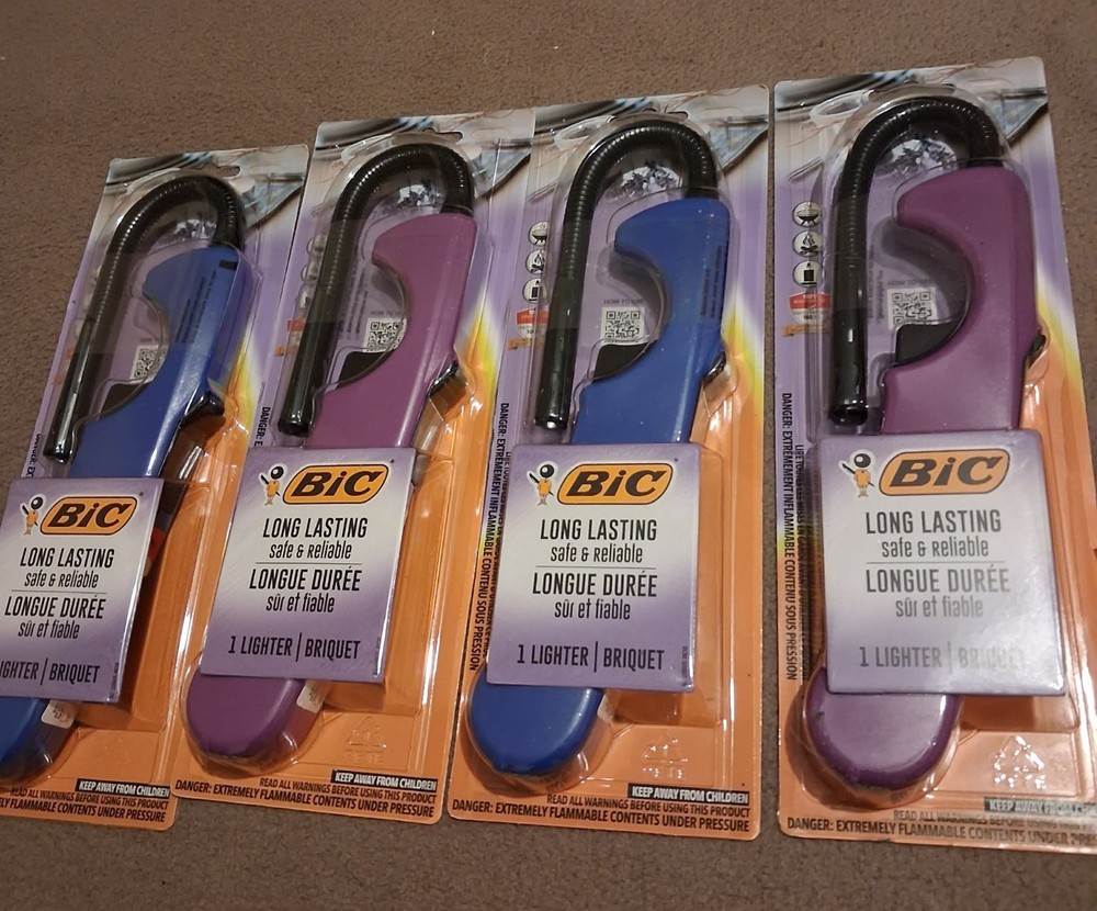 BIC Multicolor Disposable Flame Lighters for Candle, Cigarette, Grill