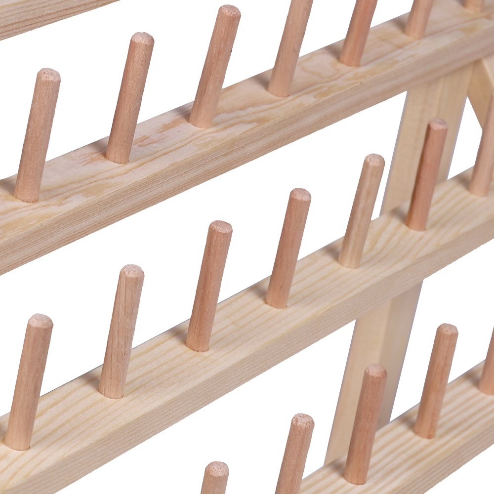 Wood Thread Spool Rack Organizer Holder for Sewing Storage with 60 Spools