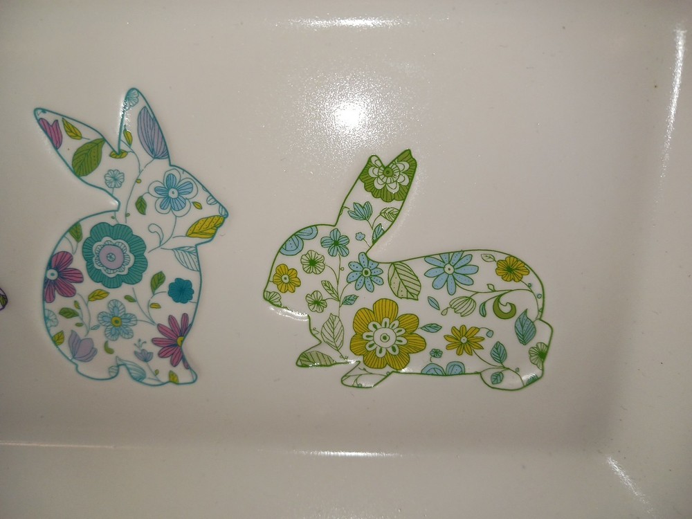 Easter Hallmark 'Spring is Served' Bunny Rabbit Tray - Ceramic Serving Tray