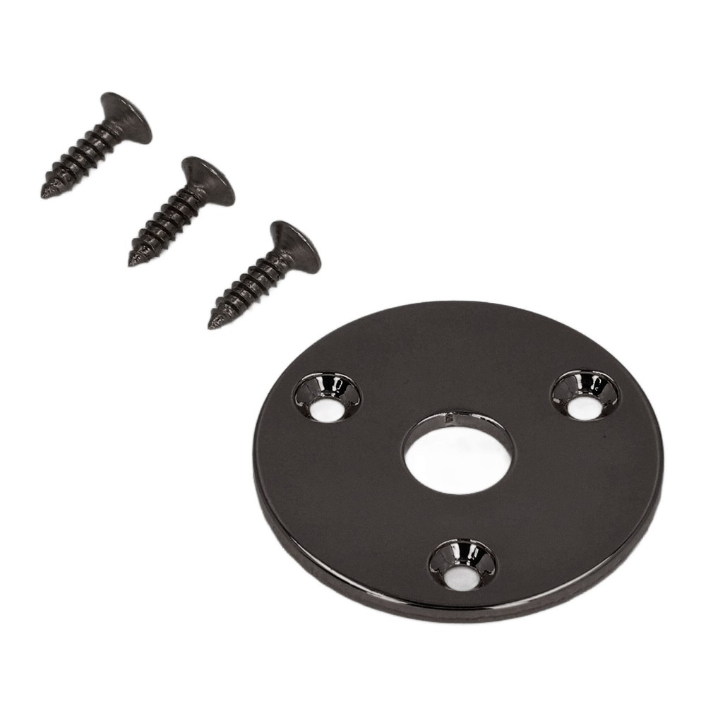 Guitar Jack Socket Plate Round Metal Input Output Cover Replacement Hardware For