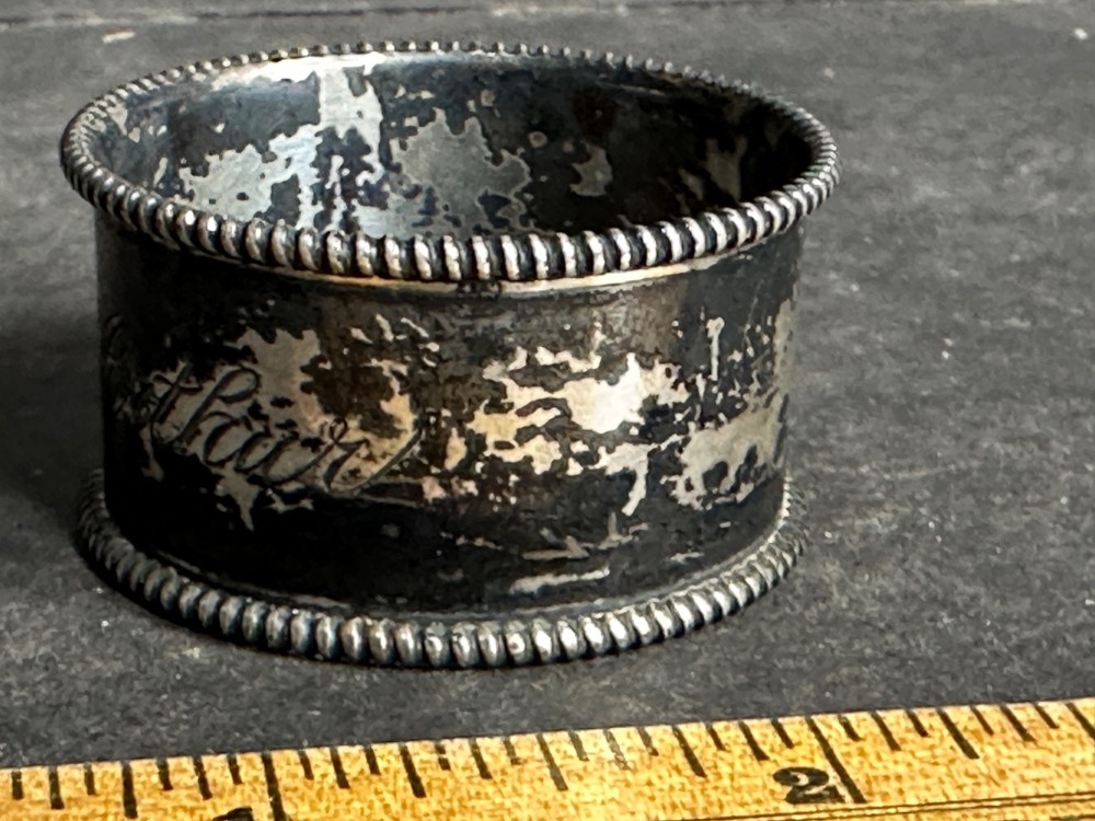 Vintage Sterling Napkin Ring "ARTHUR"