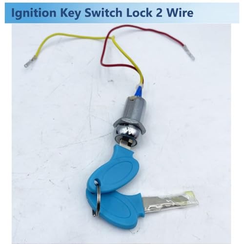 Ignition Key Switch Lock 2 Wire with 2 Keys, Elderly Electric Scooter Key