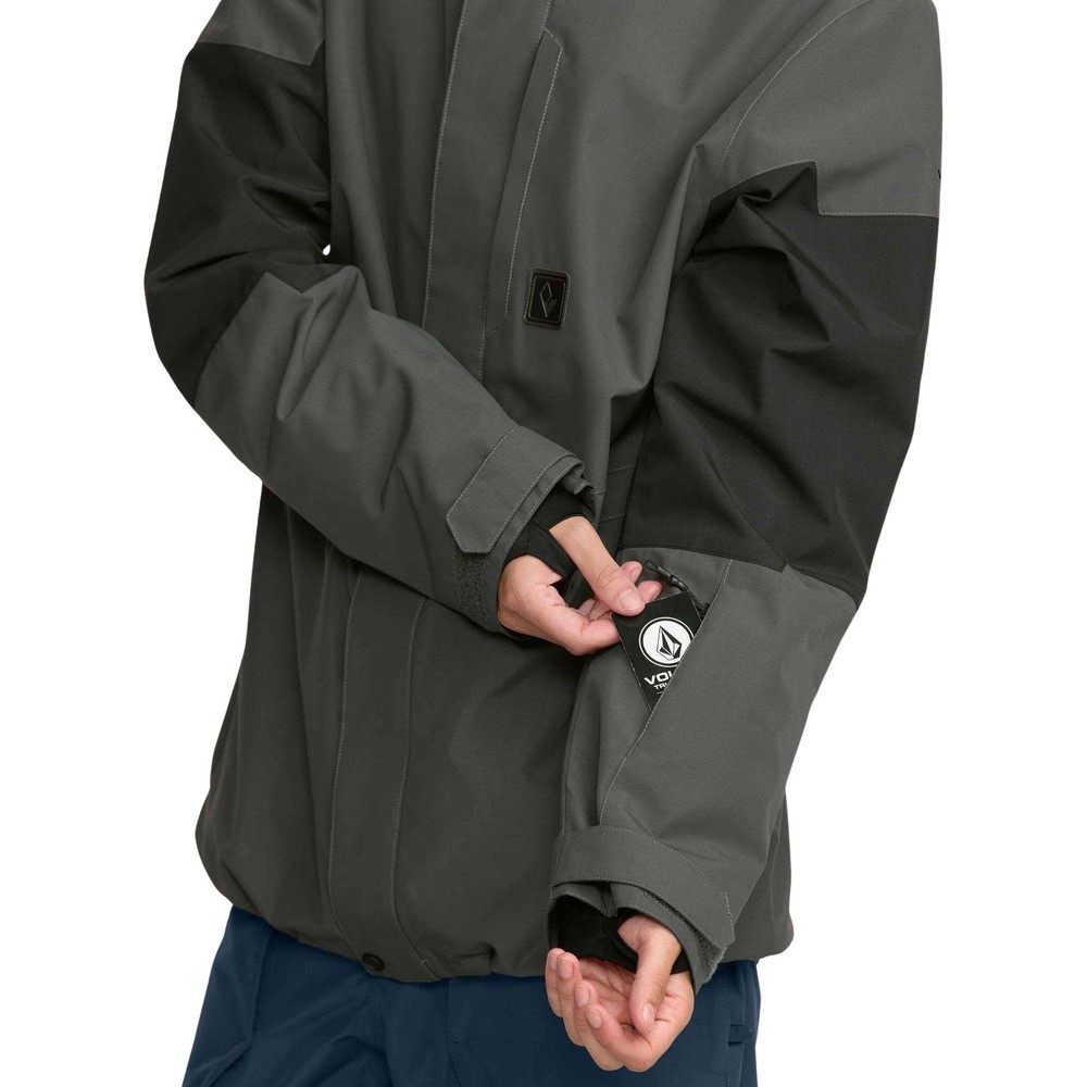 Volcom Primry Men's Winter Jacket, Dark Grey, Large