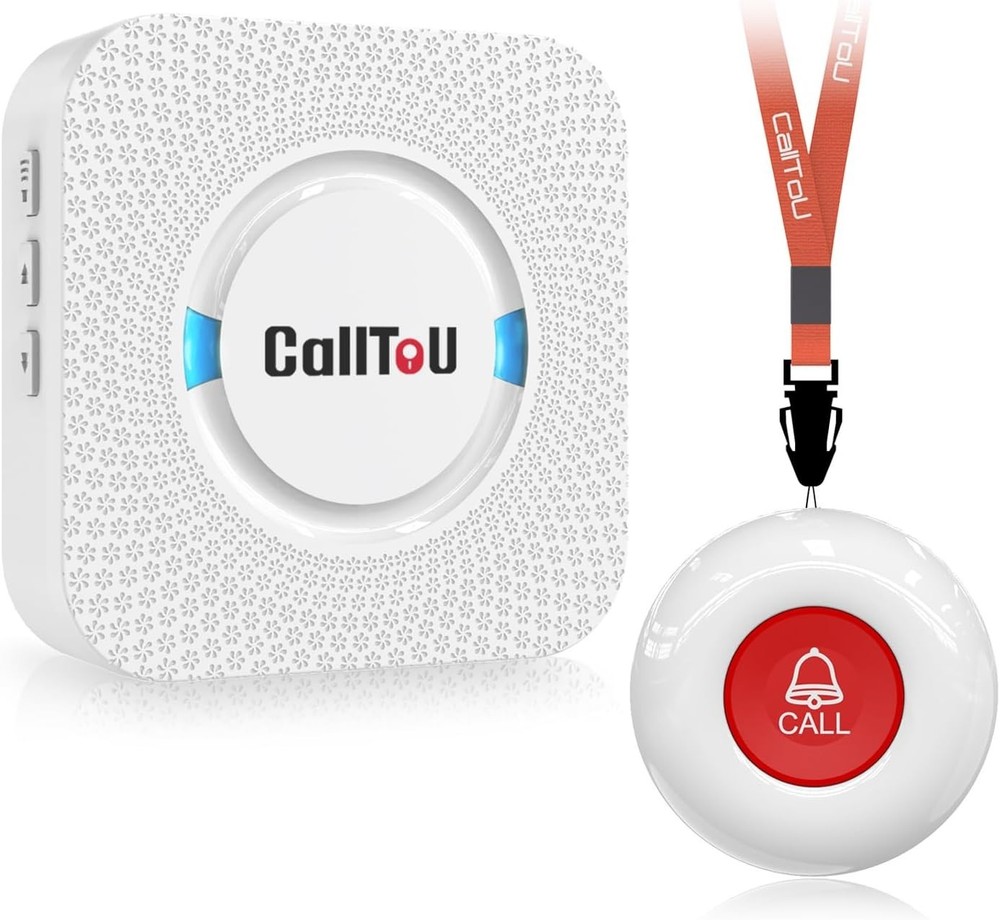 Nurse Alert System - Waterproof Call Button with Touch Control & 500+ ft
