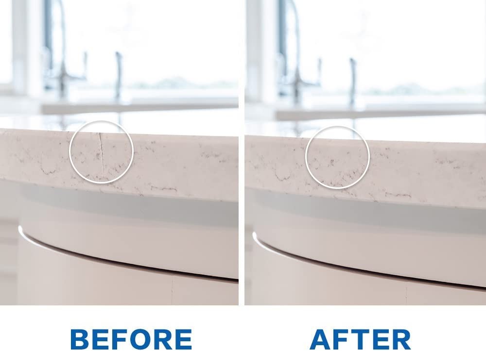Quartz Countertop Repair Kit (White), Quick-Drying No. 01 White