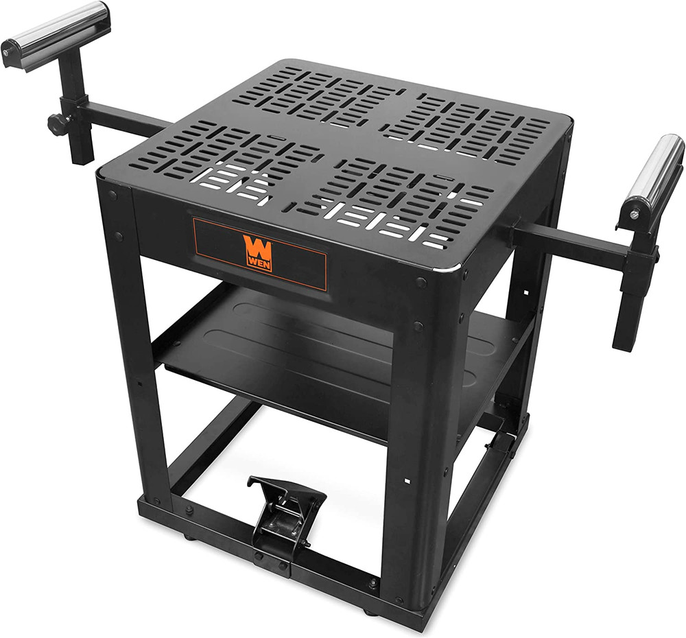 WEN Multi-Purpose Rolling Planer and Miter Saw Tool Stand with Extension Rollers