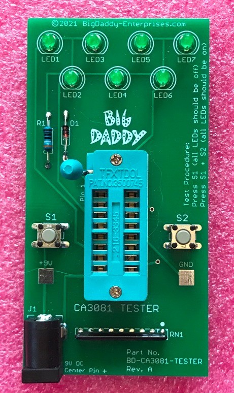 Big Daddy 3081/CA3081/SG3081 Transistor Array Tester
