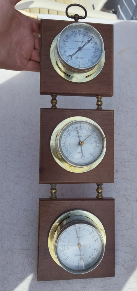 Vintage Springfield Weather Station Thermometer Barometer Humidity Meter