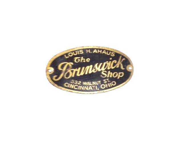 DISC PHONOGRAPH BRASS DEALER TAG