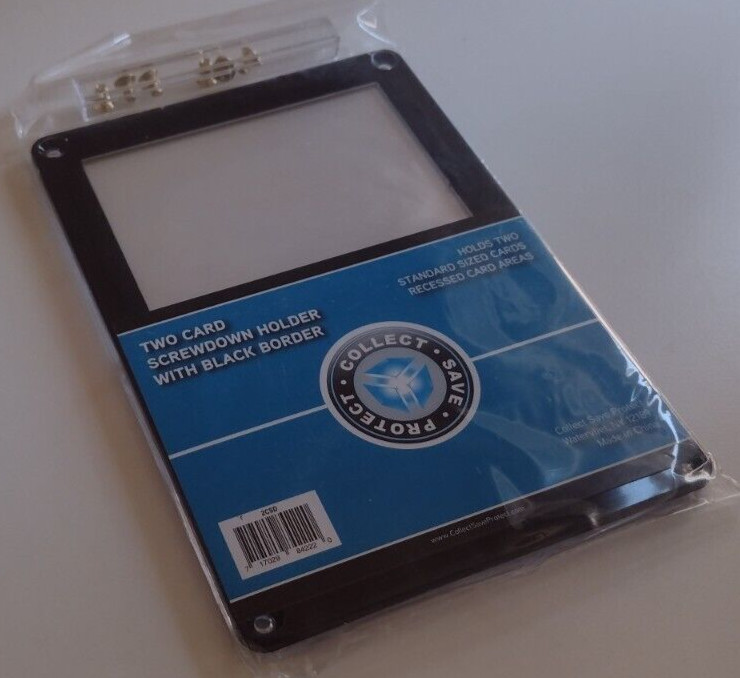 CSP 2 Card Recessed Screwdown Card Protector Black Border New NIP #2CSD
