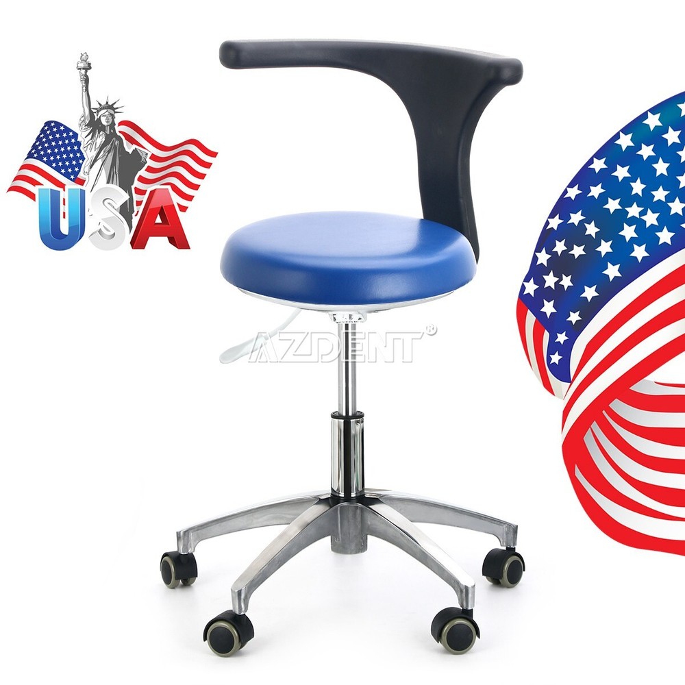 Doctor Assistant Stool PU Leather Height Adjustable 360° Rotation Locking