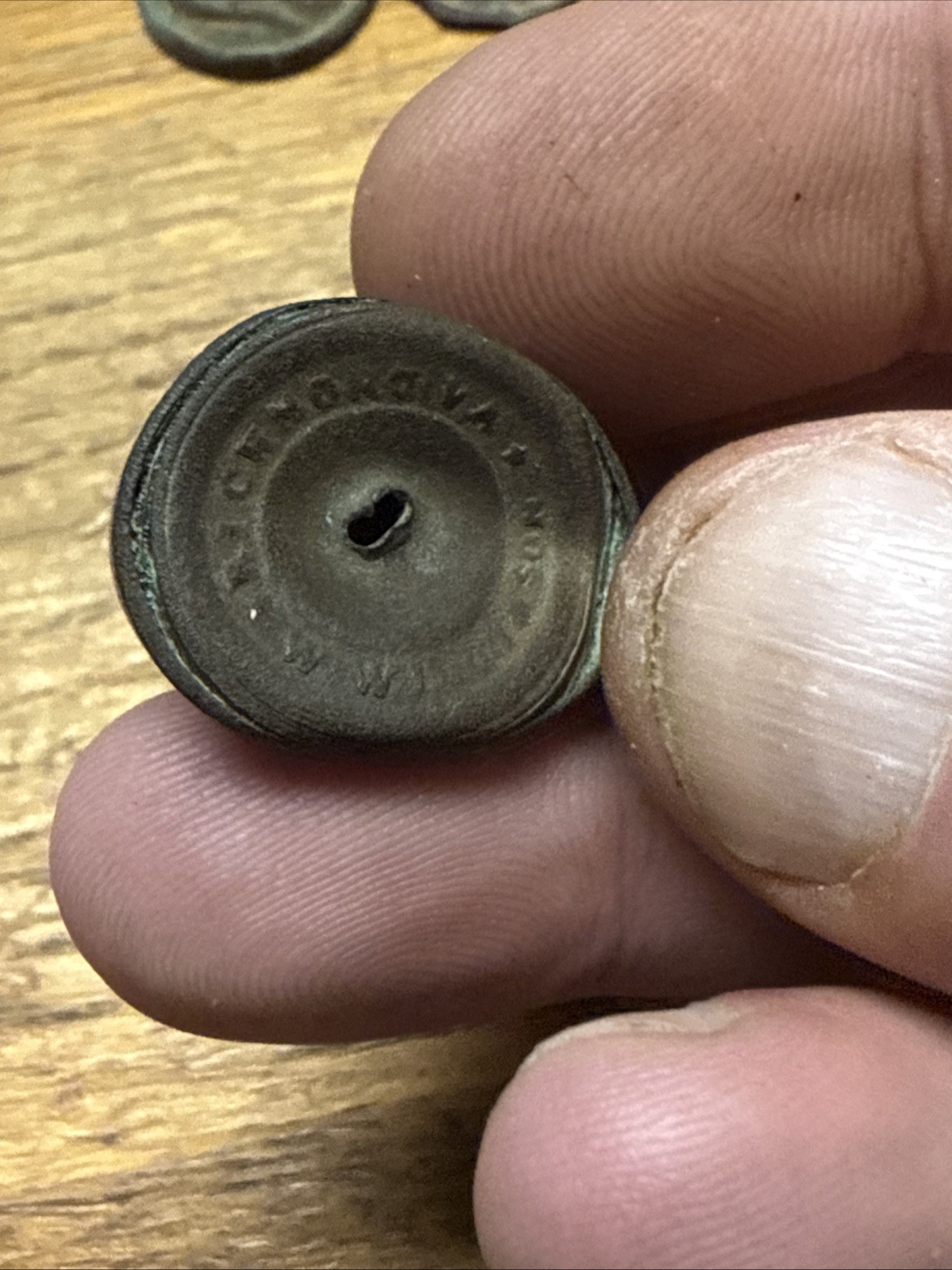 Civil War Confederate Very Rare Local Virginia Militia Officer Button Wildt