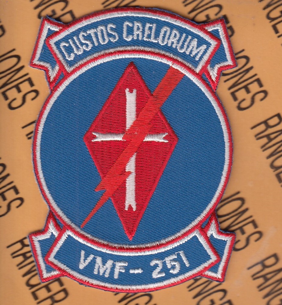 USMC Marine Corps Fighter Sq VMF-251 Aviation ~3.5" patch c/e