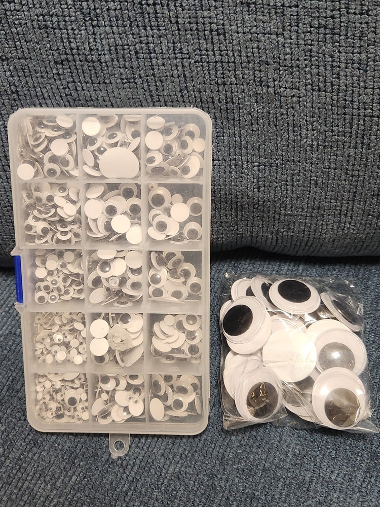 Huge Assortment Googly Wiggle Eyes Self Adhesive Craft Bulk Lot Various Sizes