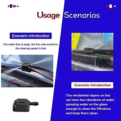 2 PCS Universal Windshield Washer Nozzle Arm Mounted Jets Nozzles 4 2Pcs 2#