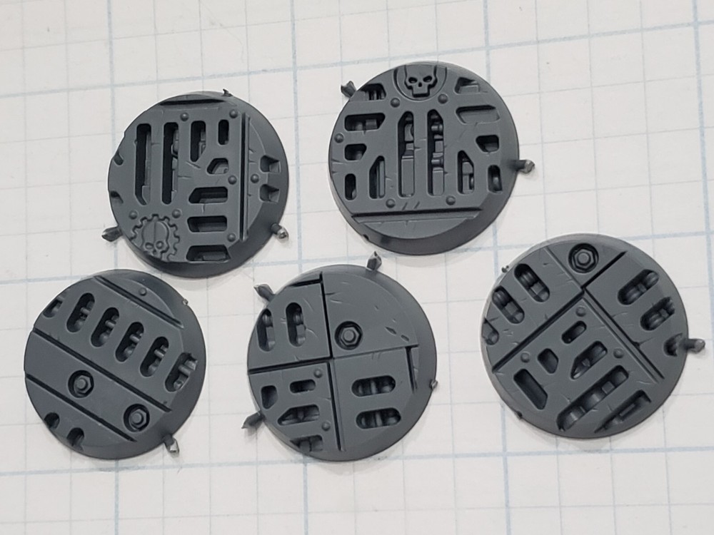 Warhammer 40k Boarding Action Bits Void War Deck Grill 25mm Round Base x5 25F