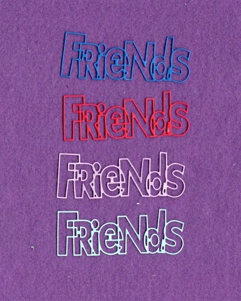 FRIENDS # 5 die cuts scrapbook cards