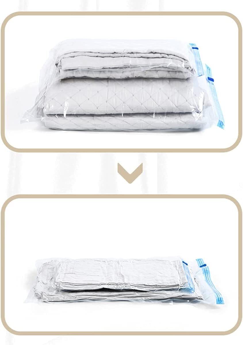 12Pcs Vacuum Storage Bags - 2 Jumbo, 5 Large, 5 Medium - Space Saver+Hand Pump