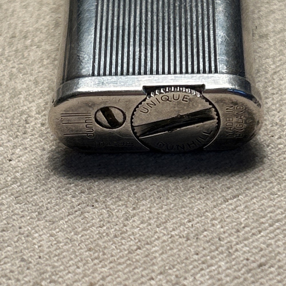 Vintage Dunhill Unique Silver Black Lighter