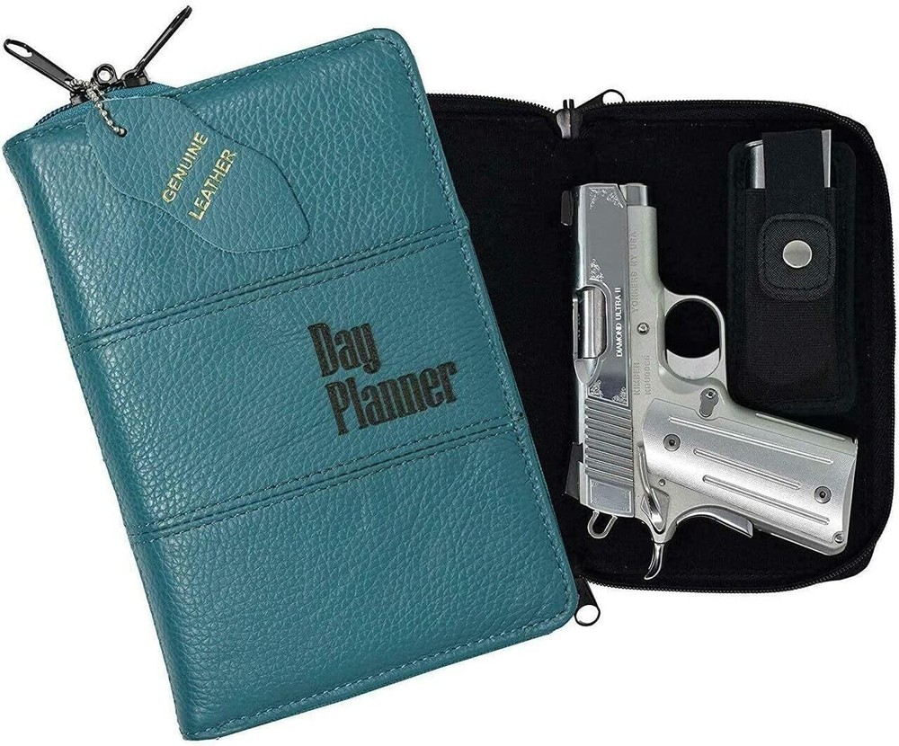 Leather Locking Day Planner Gun Case for Subcompacts (GTSN) TRQ