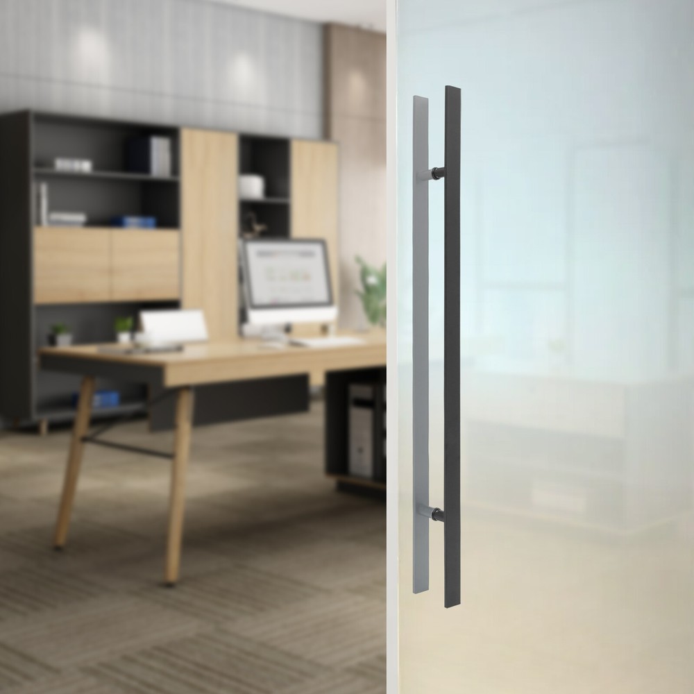 Double Sided Stainless Steel Door Handle, Pull Push Sliding Barn Door Handles
