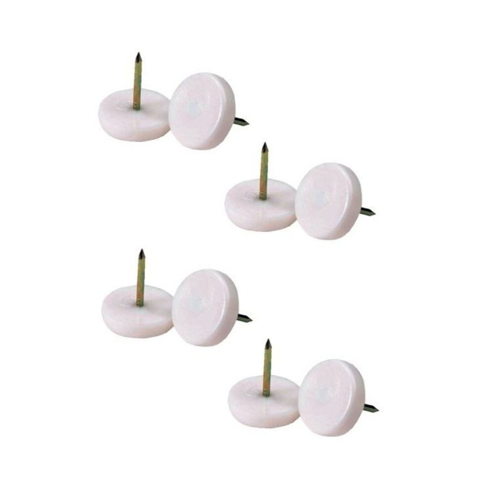 7/8" White Nail Glide — 52 Pack