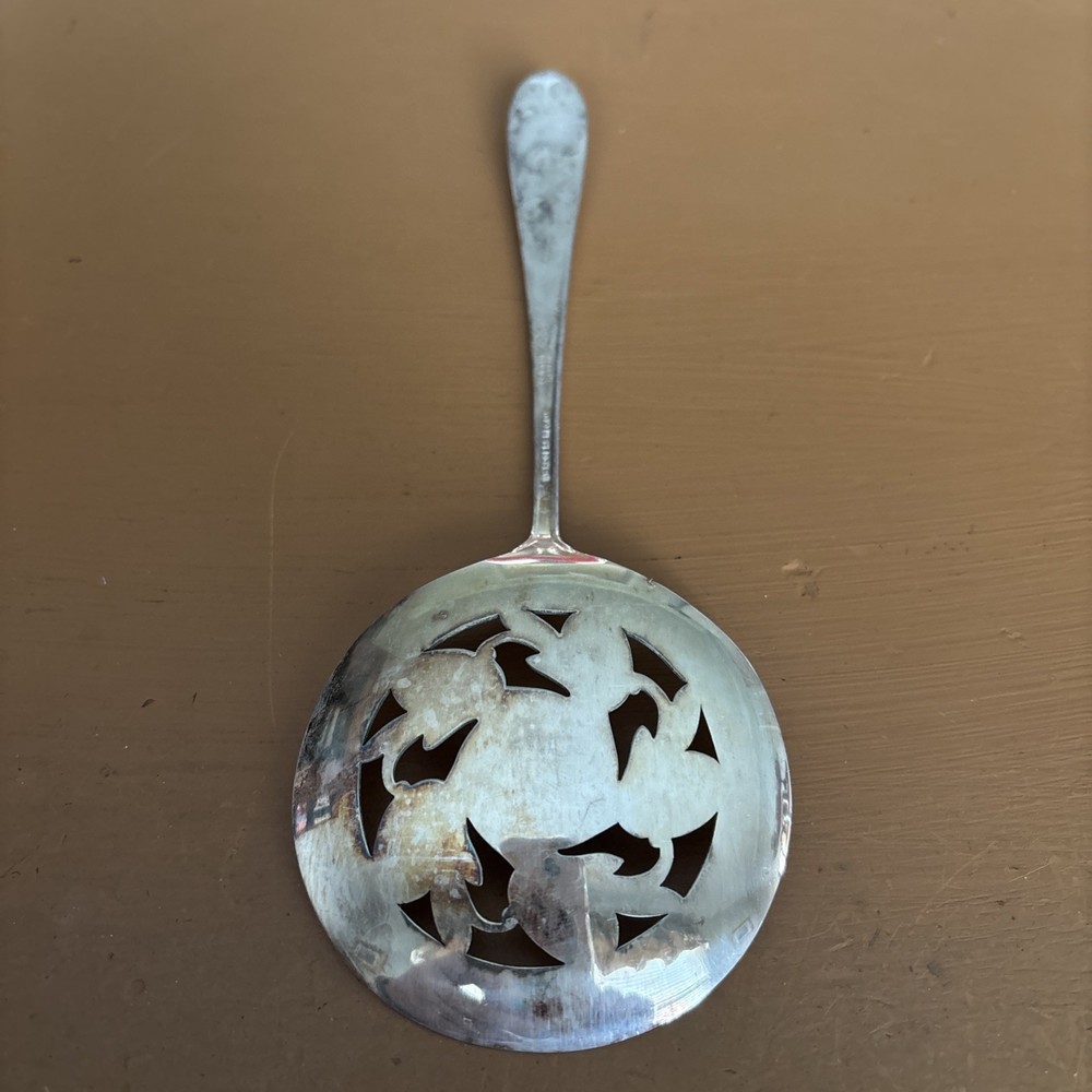 VTG WM Rogers Silverplate Cranberry Serving Set Original Box 10" Thanksgiving