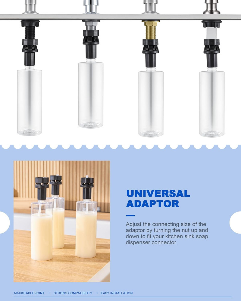 Updated Soap Dispenser Bottle for Kitchen Sink Replacement - 500ML/17oz Soap Bot