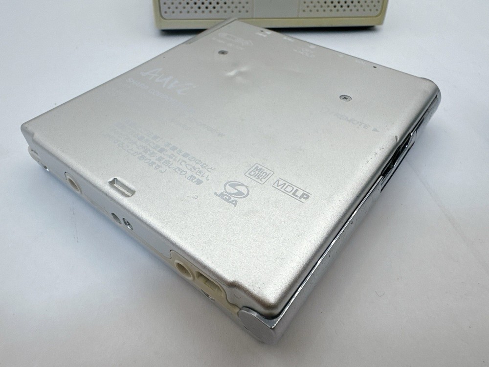 Sharp MD-DP700 Silver MiniDisc Player MDLP with Speaker Dock AC Adapter Tested