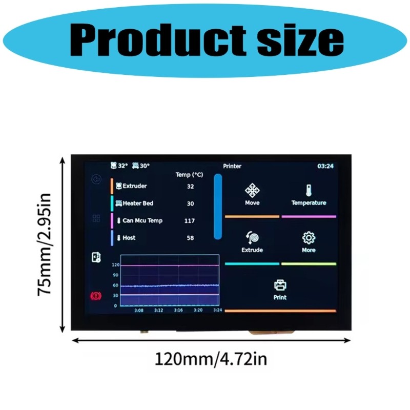 5inch LVDS Display Screen High Resolution for CM68 3D Printers ABS Material