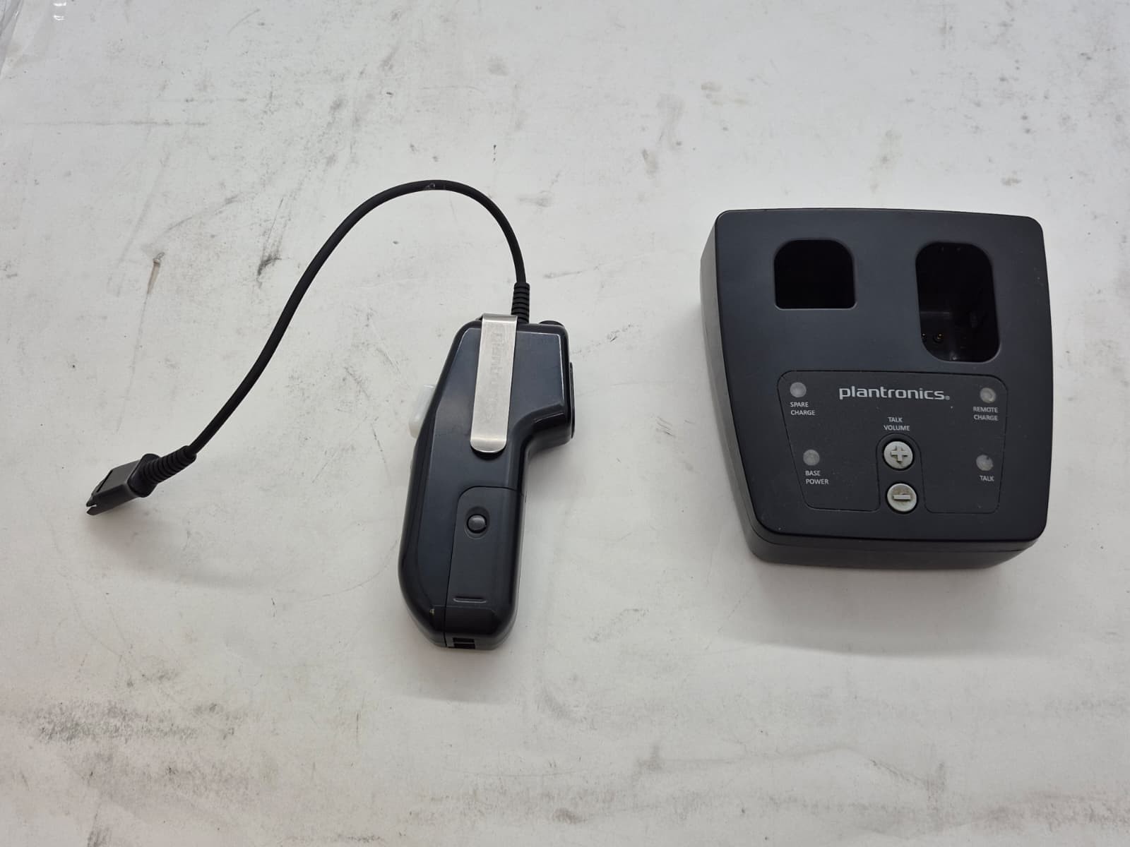 Plantronics CA12CDSY Push to Talk PTT Headset Adapter CA12CDSY W/ Battery