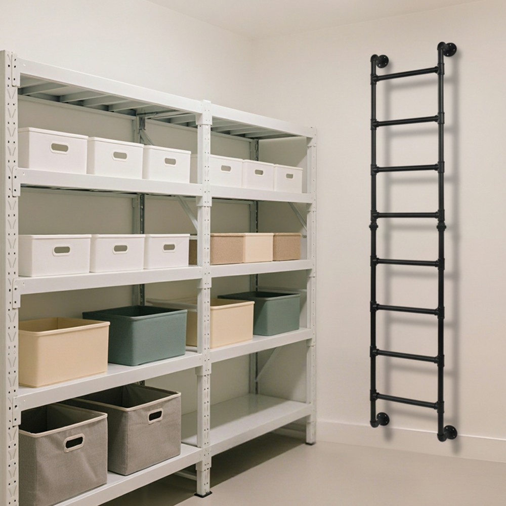 Wall-mounted 8-step Bunk Bed Ladder High Loft Attic Eight Steps Ladders Tool
