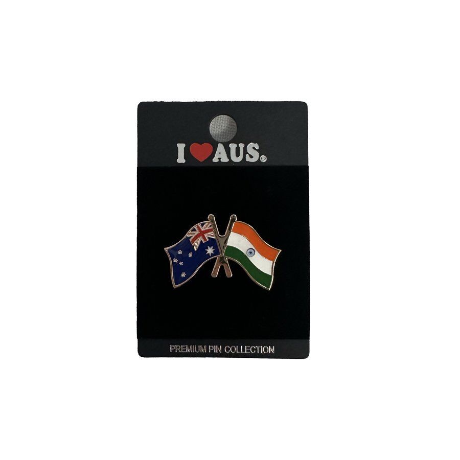 Australia & India Crossed Flags Pin
