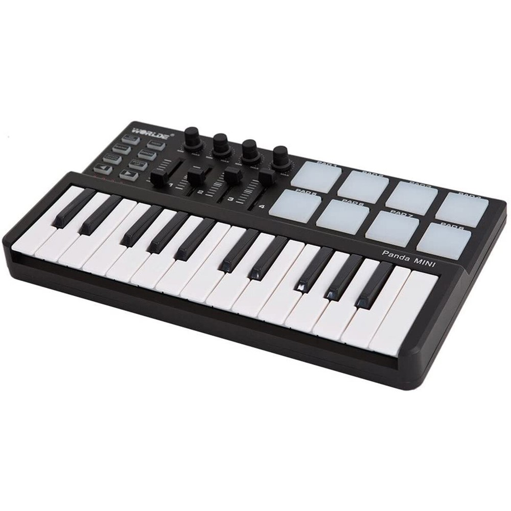 Worlde Panda mini 25-Key Portable USB Keyboard Drum Pad MIDI Electric Controller