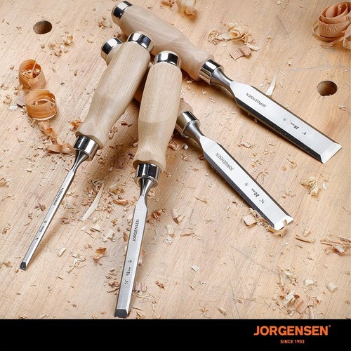 4-Piece Wood Carving Hand Chisel Tool Set Professional Woodworking Gouges Steel