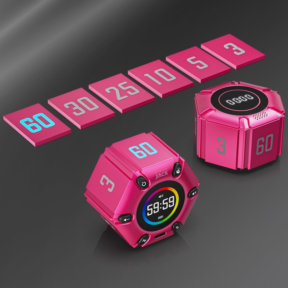 , Visual Pomodoro Timer, Productivity Cube Timer, Mute & Vibration & Adjustab...