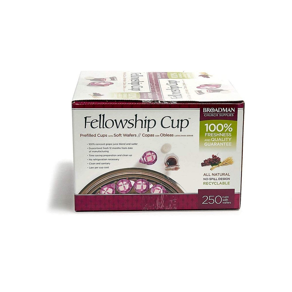 Pre-filled Communion Fellowship Cup Juice and Wafer Set 250 Count