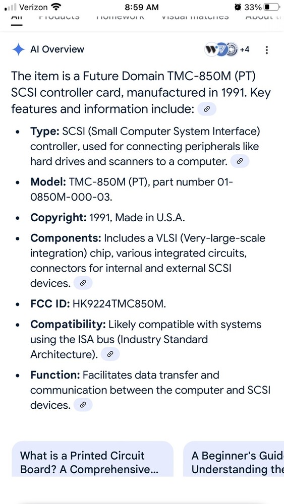 APPLE Signal SCSI Port Untested With Original Packaging