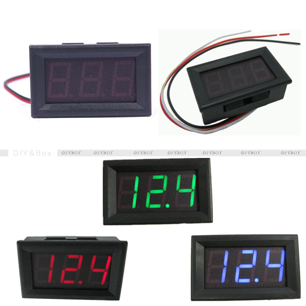 0.56" DC4.5/4.7/5V-30V Voltmeter LED Panel 2/3 Bits Display Volt Voltage Meter