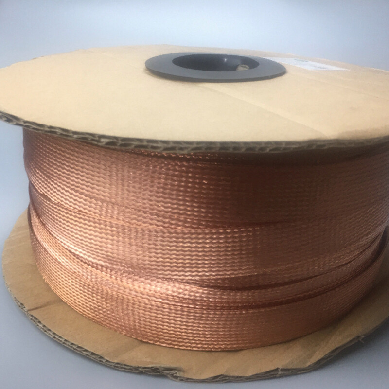 Flat Pure Copper Braid Cable Bare Copper Braid Wire Ground Lead 2mm - 28mm